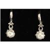 Image 1 : 14K WHITE GOLD DIAMOND EARRING:4.50 GRAMS/DIAMOND(CENTER):0.53CT/DIMAOND(SIDE):0.34CT