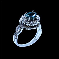 1.74CT NATURAL ALEXANDRITE 18K W/G RING