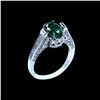 Image 2 : 1.66CT NATURAL COLUMBIAN EMERALD 14K WHITE GOLD RING