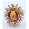 Image 1 : 14K ROSE GOLD RING 5.97GRAM DIAMOND 0.69CT IMPERIAL TOPAZ 3.83CT