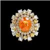 Image 1 : 5.33CT NATURAL SPESSARTITE 14K Y/G RING