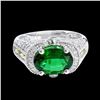 Image 1 : 2.39CT NATURAL TOURMALINE 14K WHITE GOLD RING