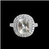 Image 1 : 4.02CT NATURAL CEYLONE PADPARADSCHA SAPPHIRE 14K WHITE GOLD RING 4.42GRAM