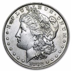 1882-O/S Morgan Dollar AU-58