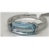 Image 1 : #5-10KT WHITE GOLD DIAMOND & TOPAZ(3.4CT) RING