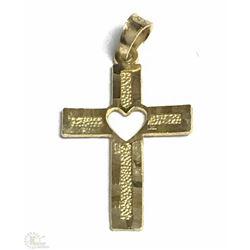 #6-10KT YELLOW GOLD CROSS PENDANT(0.49G)