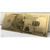 Image 2 : #7-24KT YELLOW GOLD FOIL AMERICAN 100 DOLLAR