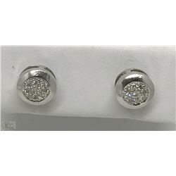 #8-STERLING SILVER DIAMOND(0.15CT)EARRINGS
