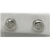 Image 1 : #8-STERLING SILVER DIAMOND(0.15CT)EARRINGS