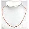 Image 1 : #9-STERLING SILVER PINK OPAL NECKLACE