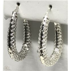 #10-STERLING SILVER(APPROX 3.1G) HOOP EARRINGS