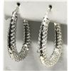 Image 1 : #10-STERLING SILVER(APPROX 3.1G) HOOP EARRINGS