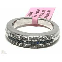 #11-STERLING SILVER WHITE DIAMOND(0.36CT) &