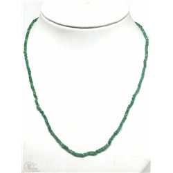 #15-14KT YELLOW GOLD EMERALD(15.60CT)NECKLACE