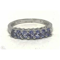 #18-STERLING SILVER TANZANITE(1.05CT)RING