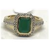 Image 1 : #20-STERLING SILVER & GOLD PLATED EMERALD(2.90CT)