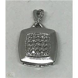 #21-STERLING SILVER DIAMOND PENDANT(1.58G TOTAL)