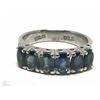 Image 1 : #22-STERLING SILVER SAPPHIRE(5.52CT)RING