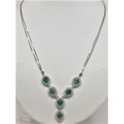 #23-STERLING SILVER WITH EMERALD(4.68CT) &