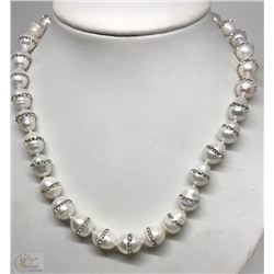 #26-14KT WHITE GOLD FRESHWATER PEARL &
