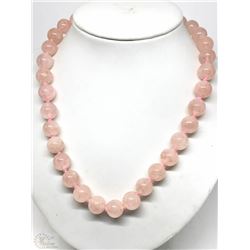 #28-STERLING SILVER MORGANITE NECKLACE