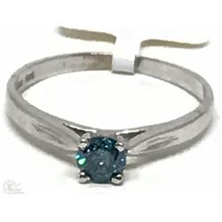 #29-14KT WHITE GOLD DIAMOND(0.30CT)RING