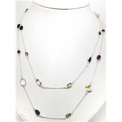 #30-STERLING SILVER WITH GARNET,AMETHYST,