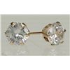 Image 1 : #33-10 KT. YELLOW GOLD CUBIC ZIRCONIA EARRINGS