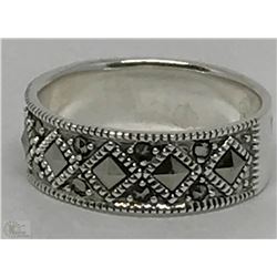 #34-STERLING SILVER MARCASITE RING