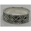 Image 1 : #34-STERLING SILVER MARCASITE RING