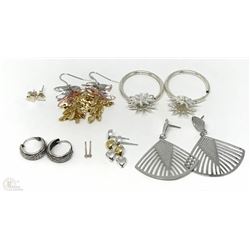 #37-7 PAIRS OF ASSORTED STERLING SILVER EARRINGS