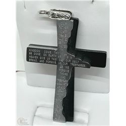 #45-STAINLESS STEEL RELIGIOUS CROSS MEN'S