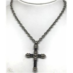 #48-TITANIUM CROSS NECKLACE