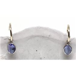#50-10KT WHITE GOLD TANZANITE EARRINGS