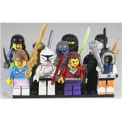 COLLECTION OF 10 LEGO MINI FIGS INCL STAR WARS &