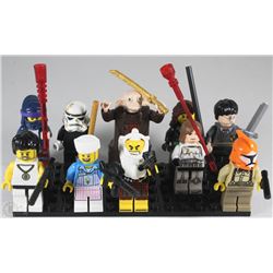 COLLECTION OF 10 LEGO MINI FIGS INCL STAR WARS &
