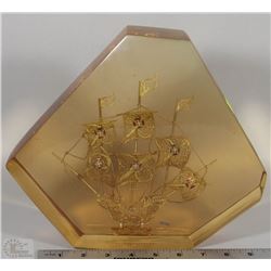 VINTAGE SEALED HARD PLASTIC SHIP DISPLAYED IN