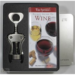 HYUNDAI TIN WITH CORK SCREW & WINE GUIDE BOOK