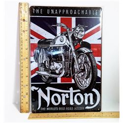 VINTAGE STYLE TIN NORTON MOTORCYCLE SIGN