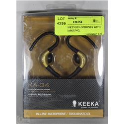 KOEKA SPORTS HEADPHONES WITH MIC FOR SAMSUNG,