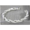 Image 1 : SILVER PLATED FILLED TWISTED MESH OPEN BANGLE