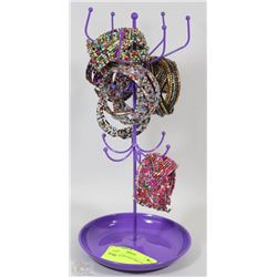 6 ASSORTED BEADED BRACELETS