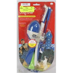 NEW BAMBOO PLAY DOGFISHER FISHING ROD & REEL