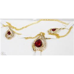 GOLD PLATED FASHION JEWELRY SET WITH NECKLACE