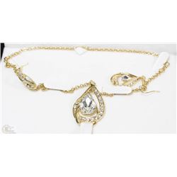 GOLD PLATED FASHION JEWELRY SET WITH NECKLACE