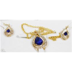 GOLD PLATED FASHION JEWELRY SET WITH NECKLACE