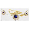Image 1 : GOLD PLATED FASHION JEWELRY SET WITH NECKLACE