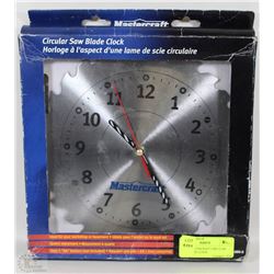 NEW - MASTERCRAFT CIRCULAR SAW BLADE CLOCK