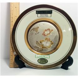 CHOKIN ART HUMMINGBIRD PLATE