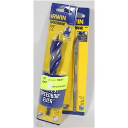 IRWIN 5/16" AND 7/8" SPEEDBOR BITS